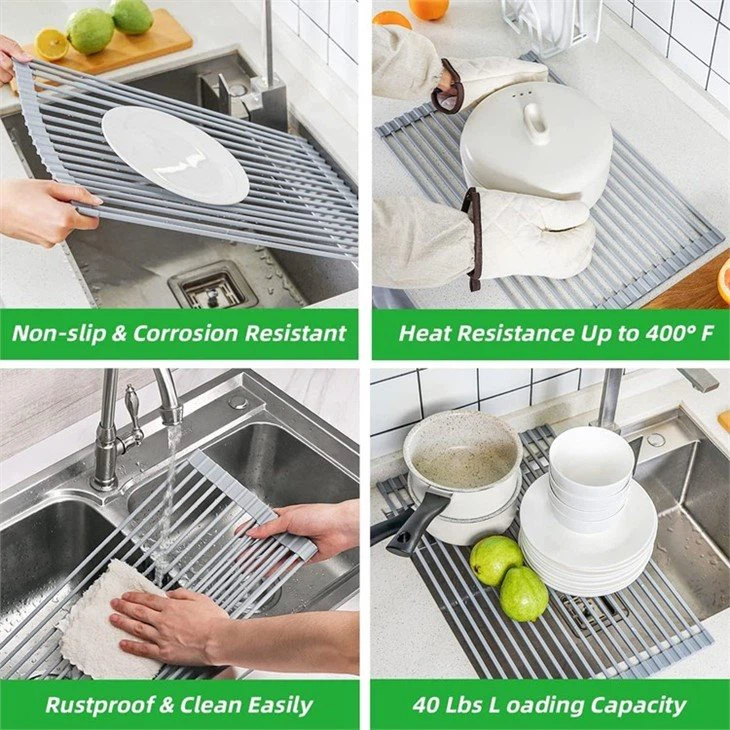 dish drying rack over sink