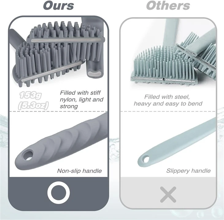 Long Handle Silicone Bath Brush